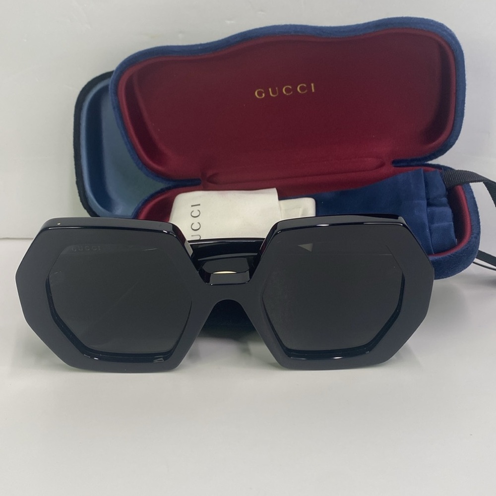 New Authentic Gucci Grey Geometric Ladies Sunglasses GG0772S 004 55. - Picture 7 of 11